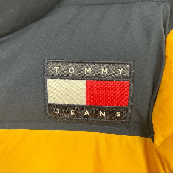 Tommy Jeans Hilfiger Logo Zip-Down Colorblock Puffer Ski Coat Jacket Outerwear - Picture 8 of 14